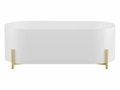 Clearance Shower & Design Bañera ovalada independiente blanca con patas doradas - 230 L - 160 x 73,5 x 59 cm - ALONSA Blanco / Dorado