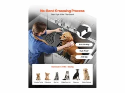 Sale Bañera para Perros SucceBuy, Animales de Compañía Acero Inoxidable 155 cm, Rampita de Puerta Derecha Higiene Y Cuidado De Mascotas