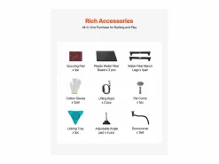 Bañera para Perros SucceBuy, Animales de Compañía Acero Inoxidable 127,5cm, Rampita de Puerta Derecha