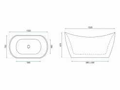 Discount Rea Bañera Ferrano 150 White Blanco