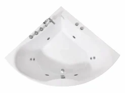 Shower & Design Bañera rinconera de 263 l 135 x 135 x Altura 57cm AGYNESS