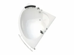 New Shower & Design Bañera rinconera NAVONA - 1 plaza - 263L - 135x135xAlt.54cm Blanco
