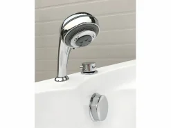 New Shower & Design Bañera rinconera NAVONA - 1 plaza - 263L - 135x135xAlt.54cm Blanco
