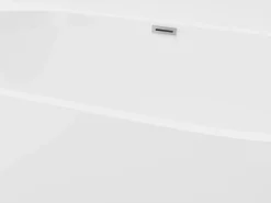 Discount Shower & Design Bañera semi exenta ovalada blanca en acrílico, 175L, 130 x 71,5 x 58 cm, DIVINA Blanco
