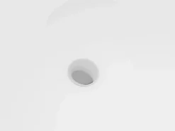 Discount Shower & Design Bañera semi exenta ovalada blanca en acrílico, 175L, 130 x 71,5 x 58 cm, DIVINA Blanco