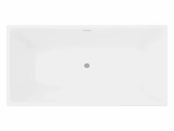 Shower & Design Bañera semi exenta rectangular blanca de 315 L, 170 x 80 x 58 cm, PIKAIA