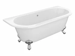 Discount Shower & Design Bañera semi-isla con patas - 190 L - 170 x 74 x 62 cm - Blanca - Acrílico - SPARUS Blanco