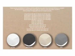 Clearance Bajera ajustable de algodón 180x200 cm PERCALE antracita Sábana Bajera