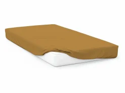 Clearance Soleil d'ocre Bajera ajustable de algodón 57 hilos 140x190 cm mostaza LISO Amarillo