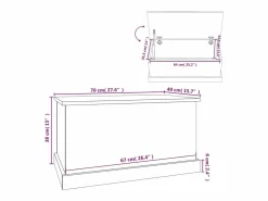 Hot Baúl almacenaje madera contrachapada sonoma 70x40x38 cm Baúl Y Arcón