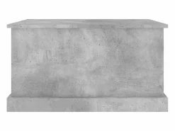 New vidaxl Baúl almacenaje madera contrachapada hormigón 70x40x38 cm Gris