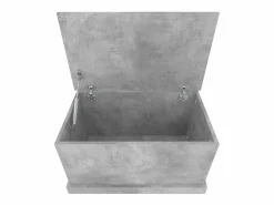 New vidaxl Baúl almacenaje madera contrachapada hormigón 70x40x38 cm Gris