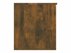vidaxl Baúl almacenaje madera contrachapada roble ahumado 84x42x46 cm