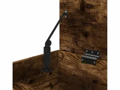 vidaxl Baúl almacenaje madera contrachapada roble ahumado 84x42x46 cm