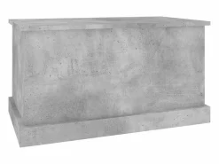 Clearance Baúl almacenaje madera contrachapada hormigón 70x40x38 cm ES188396 Gris