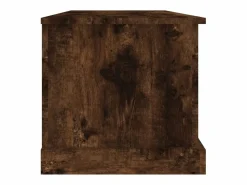 Clearance Baúl almacenaje madera contrachapada roble ahumado 70x40x38 cm Baúl Y Arcón
