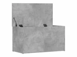 Outlet vidaxl Baúl almacenaje madera contrachapada hormigón 84x42x46 cm Gris
