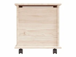 Baúl de almacenaje con ruedas ALTA madera maciza 73x39,5x44 cm ES330437