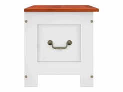 vidaxl Baúl de almacenaje con tapa madera de acacia marrón y