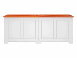 Outlet Baúl de almacenaje con tapa madera de acacia marrón y Baúl Y Arcón