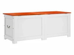 Outlet Baúl de almacenaje con tapa madera de acacia marrón y Baúl Y Arcón