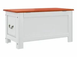 vidaxl Baúl de almacenaje con tapa madera de acacia marrón y