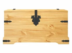 New Baúl de almacenaje Corona Range de pino mexicano 91x49,5x47 cm ES676429 Marru00f3n