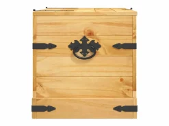 New Baúl de almacenaje Corona Range de pino mexicano 91x49,5x47 cm ES676429 Marru00f3n