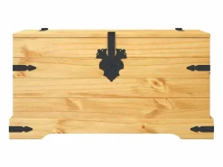 Outlet vidaxl Baúl de almacenaje Corona Range de pino mexicano 91x49,5x47 cm Color natural claro