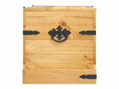 Outlet vidaxl Baúl de almacenaje Corona Range de pino mexicano 91x49,5x47 cm Color natural claro