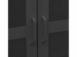 Hot vidaxl Baúl de almacenaje industrial metal 70x40x115 cm Negro