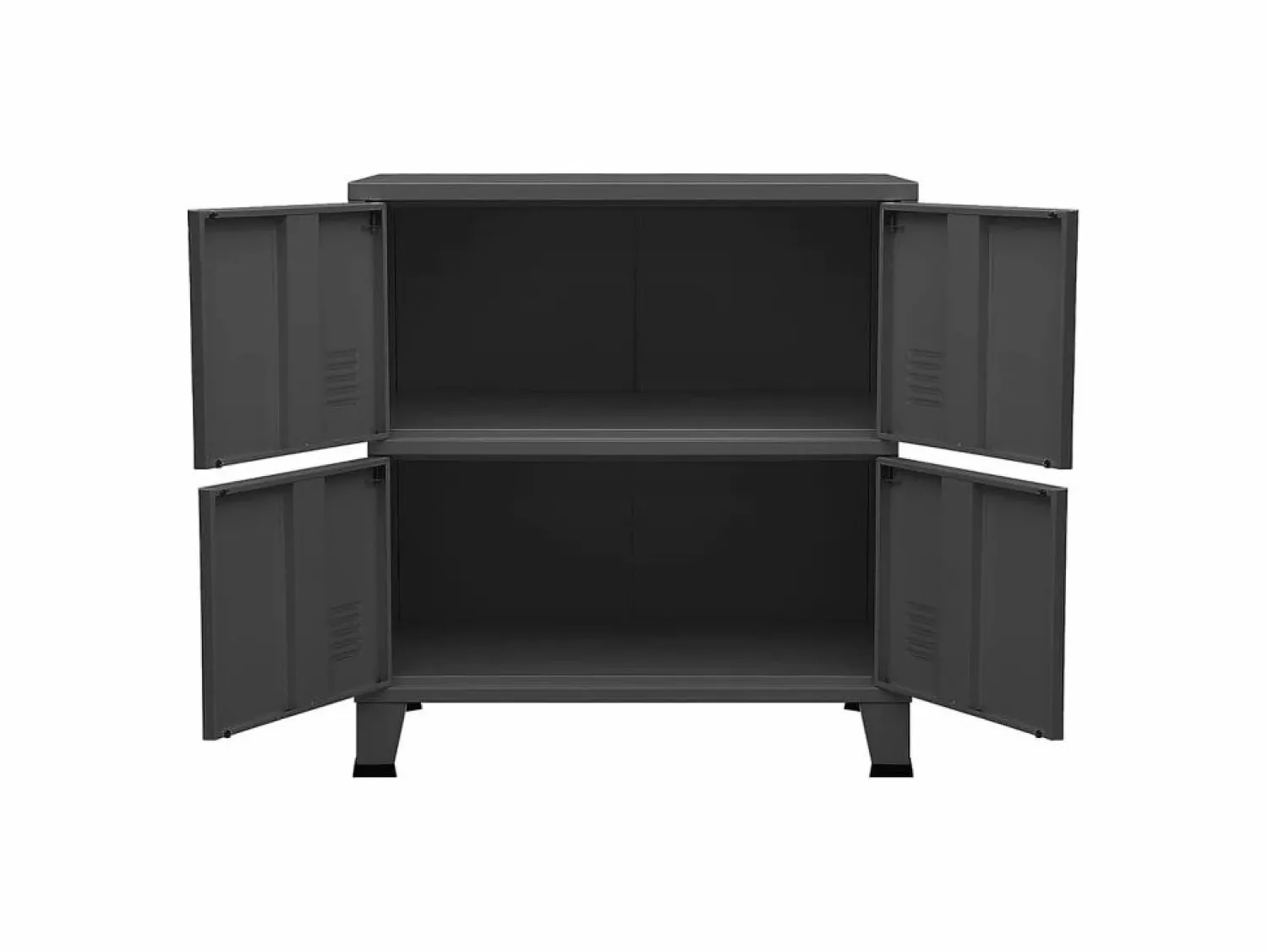 Outlet vidaxl Baúl de almacenaje industrial acero antracita 75x40x80 cm Gris antracita