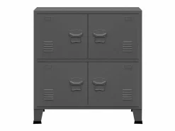 Outlet vidaxl Baúl de almacenaje industrial acero antracita 75x40x80 cm Gris antracita
