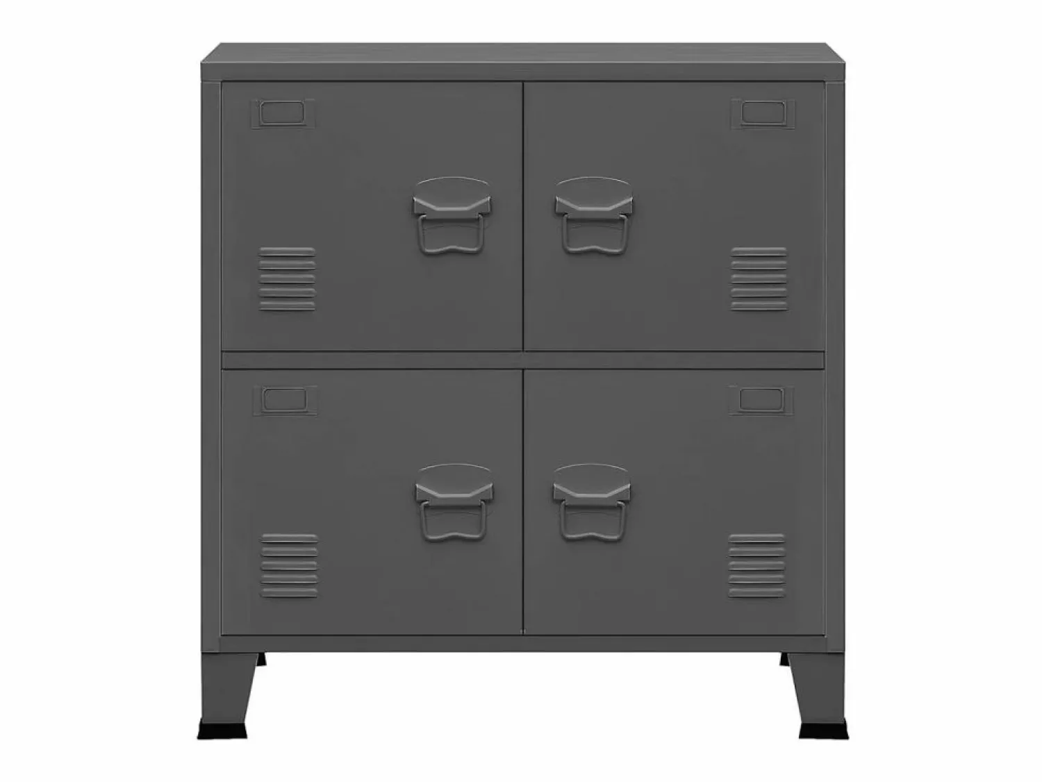 Outlet vidaxl Baúl de almacenaje industrial acero antracita 75x40x80 cm Gris antracita