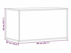 Best vidaxl Baúl de almacenaje madera contrachapada Sonoma 84x42x46 cm Gris