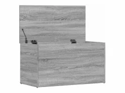 Best vidaxl Baúl de almacenaje madera contrachapada Sonoma 84x42x46 cm Gris