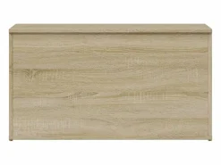 vidaxl Baúl de almacenaje madera contrachapada color roble 84x42x46cm