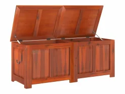 vidaxl Baúl de almacenamiento con tapa madera maciza de acacia marrón