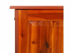 vidaxl Baúl de almacenamiento con tapa madera maciza de acacia marrón