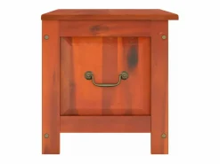 Baúl de almacenamiento con tapa madera maciza de acacia marrón ES991323 Marru00f3n