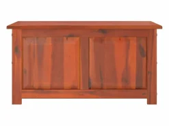 vidaxl Baúl de almacenamiento con tapa madera maciza de acacia marrón