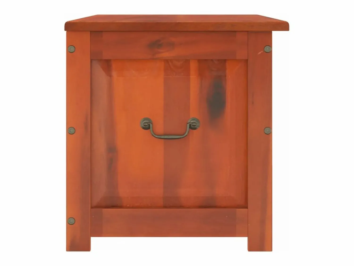 vidaxl Baúl de almacenamiento con tapa madera maciza de acacia marrón