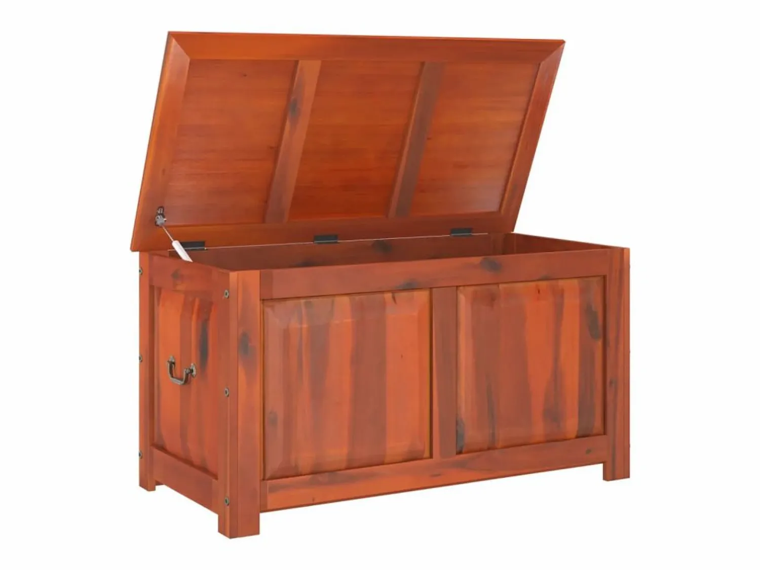 vidaxl Baúl de almacenamiento con tapa madera maciza de acacia marrón