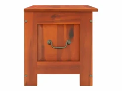 Clearance Baúl de almacenamiento con tapa madera maciza de acacia marrón ES387578 Baúl Y Arcón