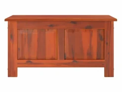 Best Baúl de almacenamiento con tapa madera maciza de acacia marrón Baúl Y Arcón