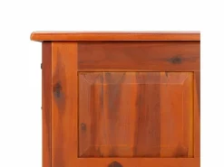 Best Baúl de almacenamiento con tapa madera maciza de acacia marrón Baúl Y Arcón