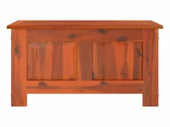 Clearance Baúl de almacenamiento con tapa madera maciza de acacia marrón Baúl Y Arcón