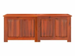 New Baúl de almacenamiento con tapa madera maciza de acacia marrón ES411412 Marru00f3n