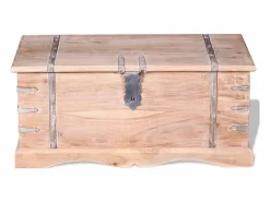 Baúl de almacenamiento de madera de acacia ES910719