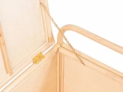 OZAIA Baúl de almacenamiento de mimbre trenzado, An.91 x P. 48 x Al. 58 cm, Natural, LUMORA